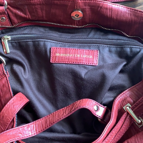 Used Monserrat De Lucca Red Leather Handbag - Picture 7 of 15